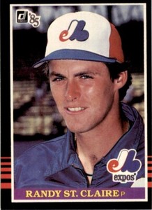 1985 Donruss Randy St. Claire Baseball Cards #575