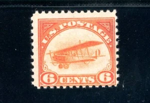 USAstamps Unused FVF US 1918 First Airmail Jenny Scott C1 OG MNH - Picture 1 of 2