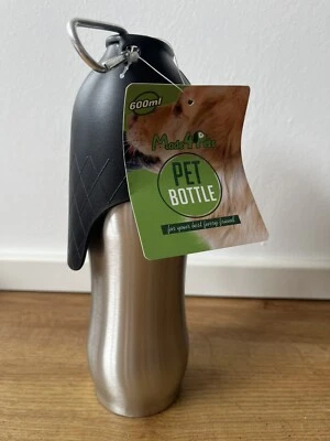 NEU Trinkflasche-Hund Wasserflasche Edelstahl 600ml - Bild 1 von 4