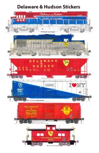 Tren Bicentenario Delaware & Hudson 6 pegatinas individuales Andy Fletcher - Imagen 1 de 1