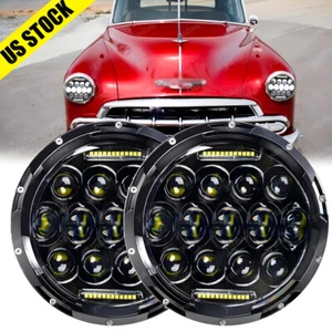 2x 7" inch Round LED Headlights Hi/Lo Beam for 1949-1952 Chevy Styleline Deluxe - Picture 1 of 10