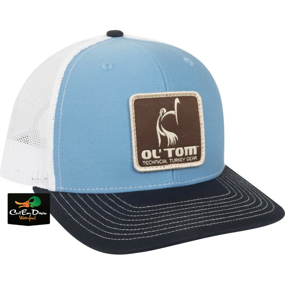 DRAKE WATERFOWL OL' TOM TURKEY MESH BACK SNAP BACK PATCH LOGO BALL CAP HAT - Image 1 of 1