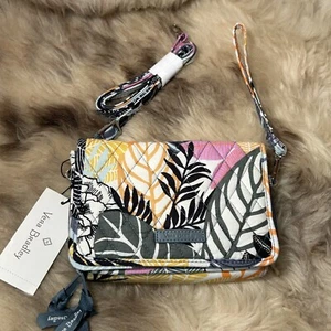 Neu mit Etikett Vera Bradley RFID 3-in-1 Umhängetasche - Palmen Blumendruck - Bild 1 von 6