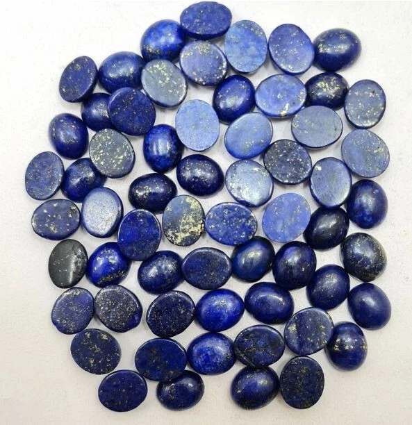 Lapis Lazuli Wholesale Gemstone Oval Cabochon 100 Pieces 6x8mm For Jewelry - Image 1 of 1