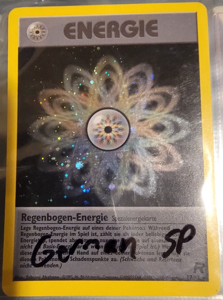 GERMAN Holo Foil Rainbow Energy Regenbogen-Energie 17/82 Team Rocket Pokemon LP - Image 1 of 1