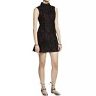 Free People Black Night Queen Floral Lace High Neck Cocktail Dress XS 2