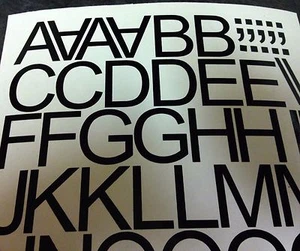 1"", 1 1/2"",2"", 3"", 4"", 5"" Buchstaben Zahlen selbstklebend Vinyl Schriftzug Aufkleber - Bild 1 von 12
