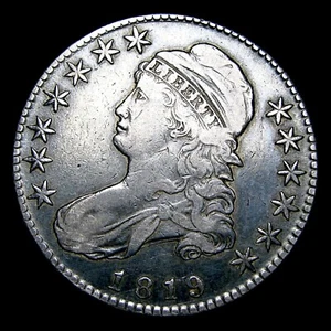 1819 Capped Bust Half Dollar Silver  ----  Nice Coin ----  #352D - Picture 1 of 3