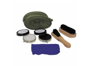 Kit de limpieza de zapatos compacto completo con cepillos y esmalte, camping, senderismo - Imagen 1 de 1