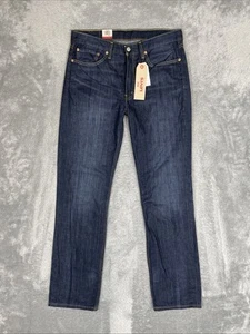 Levis 514 Jeans Mens 34x34 Blue Straight Fit 100% Cotton Denim Casual Pants - Imagen 1 de 11