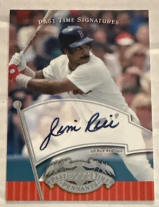 Jim RICE🔥2005 UD Past Time Pennants Signatures Silver AUTO #JR PR/83 HOF💥 - Picture 1 of 2