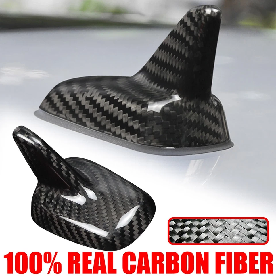 Gloss Real Dry Carbon Fiber Roof Shark Fin Antenna Cover For 15-21 Golf 7 GTi R - Imagem 1 de 4