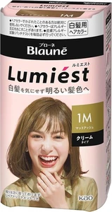 Kao Blaune Lumiest Colore Capelli, 1M Tipi di Crema di Cenere Opaca 108g dal Giappone - Foto 1 di 8