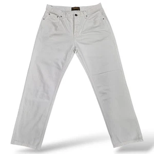 Georgio Peviani Herren Weiß Jeans Comfort Fit Gerades Bein Designer Denim Hose - Bild 1 von 4