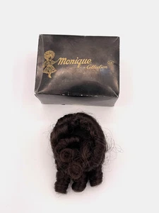 Vintage Monique Collection Puppenperücke dunkelbraun Ringlet Locken in Box Germany - Bild 1 von 5