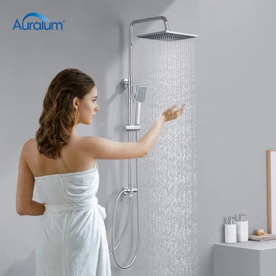Auralum Duschsystem Regendusche mit Handbrause Duscharmatur Duschset Kopf Chrom - Bild 1 von 4