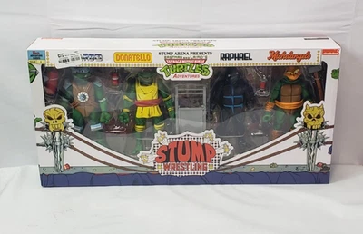 NECA Teenage Mutant Ninja Turtles Cartoon Stump Wrestling Turtles 7" 4Pk - Image 1 of 4