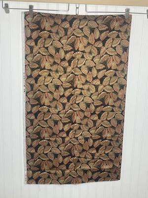 Hoffman Challenge 2001 2 Yards Fall Color Butterflies Shimmery Gold Accents - Image 1 of 4