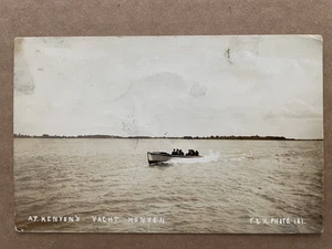 Vintage RPPC 1914 At Kenyons YACHT KENYON Lake Boat Marina City Michigan - Bild 1 von 2