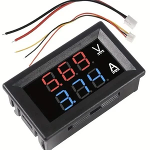 Digital Voltmeter Amperemeter Dual LED Anzeige Volt Amp Meter Shunt DC 100V 10A - Bild 1 von 8