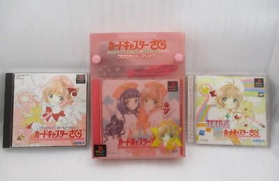 PS1 CARDCAPTOR SAKURA CLOWCARD MAGIC Ltd. & ANIMETIC STORY & TETRIS 3Games Japan - Image 1 of 4
