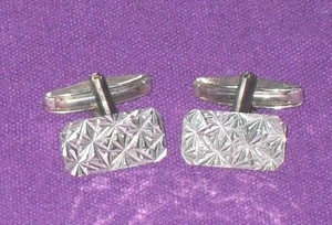 GEMELOS VINTAGE RETRO AÑOS 60/70 ELEGANTES PLATA ESTERLINA MACIZA - Imagen 1 de 5