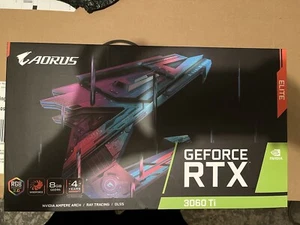 🔥AORUS GEFORCE RTX 3060 TI ELITE 8g GDDR6 Non LHR (Rev 1.0) SHIP ASAP - Picture 1 of 1