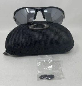 Oakley flak Black frame/Black Iridium Sunglasses/with Case/nose Pads/lenses Bad - Picture 1 of 12