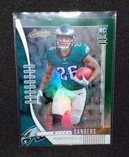 Miles Sanders, 2019 Panini Absolute GREEN RC /25, Color Match Eagles Rookie MINT