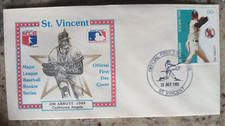 BASEBALL MLB ROOKIE JIM ABBOTT  1989 CALIFORNIA ANGELS ST VINCENT FDC  UNADDR