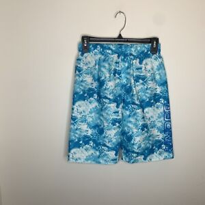Under Armour Boys Youth L Blue/White Swim Trunks With Mesh Lining