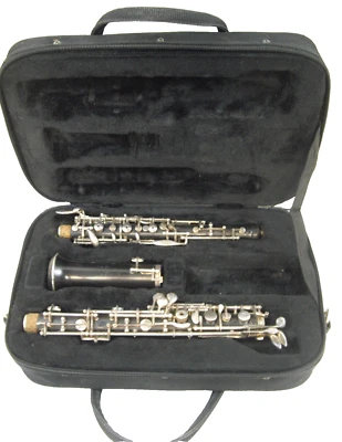 A. LAUBIN PRO OBOE MADERA INVERNADERO COMPLETO MANO IZQUIERDA F & BB CAMPANA LLAVE NECESITA TRABAJO - Imagen 1 de 4