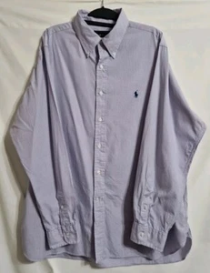 Ralph Lauren Lila 100 % Baumwolle Kariert Langarm Geknöpft Hemd 17 34/35 Brustumfang 52 - Bild 1 von 18