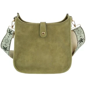 Green Fashion Hobo Bucket Purses for Women Shoulder Bags with Guitar Strap - Picture 1 of 2