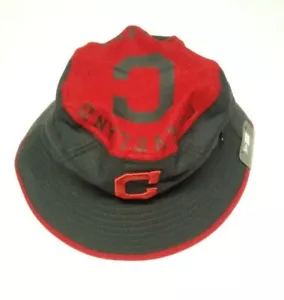 NUOVO CAPPELLO CLEVELAND INDIANS NEW ERA BUCKET ROSSO/BLU TAGLIA - TAGLIA UNICA - Foto 1 di 4