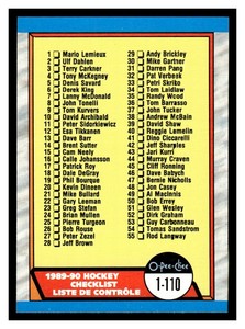 1989-90 O PEE CHEE NHL HOCKEY COMPLETE YOUR SET/PYC (1-165)