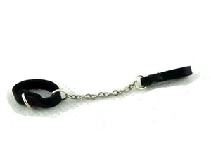 Casa Delle Bambole Nero Cane E Cavo Guinzaglio Fatto a Mano Miniatura Accessorio - Foto 1 di 8