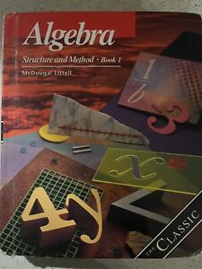 Algebra Structure and Method Book 1- Mcadougal Littell - Good Condition