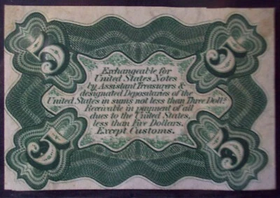 FR.1238 SP NMB (3rd Issue) 5 cent GREEN BACK SPECIMEN (UNC) SCARCE - Image 1 of 2