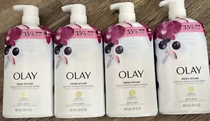 4 Pack Olay Fresh Outlast Body Wash, Orchid & Black Currant, 30 Oz Each - Picture 1 of 2