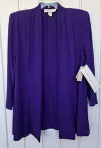 Vintage Maggie Lawrence Collection Women's Long Jacket Blazer Large Purple NEW  - Picture 1 of 6