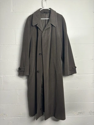 Vintage Mens Hugo Boss 100% Virgin Wool Brown Trench Coat size XL Good Condition - Image 1 of 4