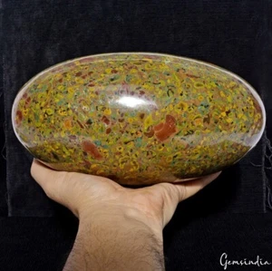 Enorme233MM Magnífico Bicolor Fruta Jaspe Poder Curativo Metafísico Shiva Lingam - Imagen 1 de 11