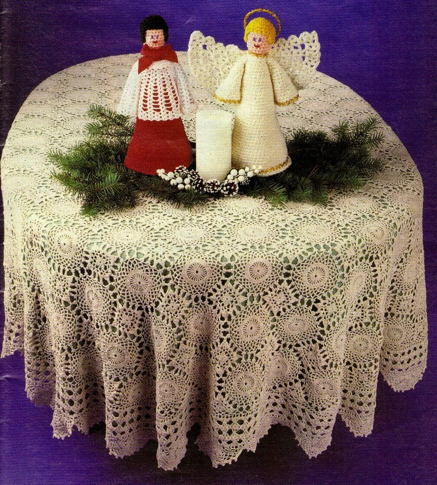 PRETTY Heirloom Tablecloth/Choir Boy/Angel/Crochet Pattern INSTRUCTIONS ONLY - Image 1 of 1
