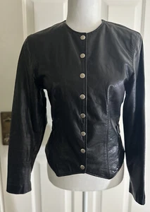 morgan taylor leather jacket Black (see last pic for wear) Size 4 - Picture 1 of 10