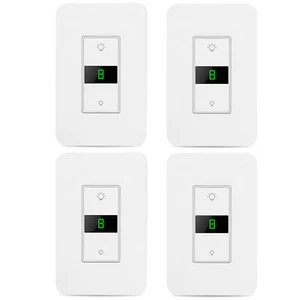 4 Pack Smart Dimmer Light Switch Works With Alexa Google Home Neutral Wire Needs - Picture 1 of 9