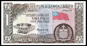 Western Samoa 5 Pounds ND 1967 /2020 P 15 RP  GEM UNC*** - Picture 1 of 2