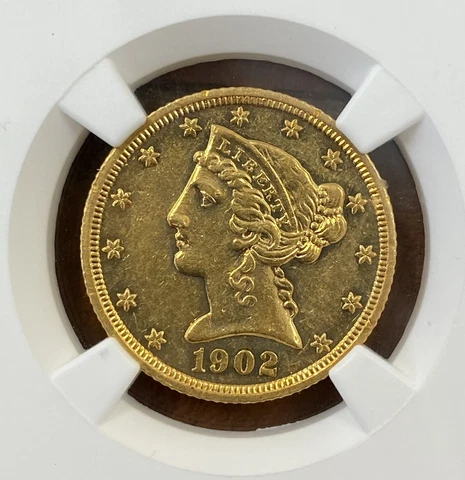 1902 Gold Liberty $5 NGC Proof 58 Mintage 162 Cover
