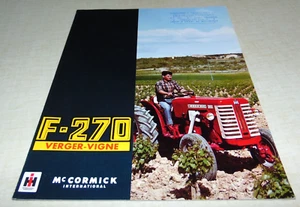 Prospekt PROSPEKT Traktor MC CORMICK IH F 270 VERGER VIGNE Französisch - Bild 1 von 2