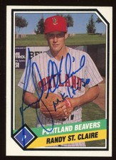 1989 CMC Portland Beavers RANDY ST CLAIRE Signed Card autograph AUTO TWINS BRAVE